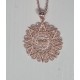 Ciondolo presentosa  argento dorato rosa con collana
